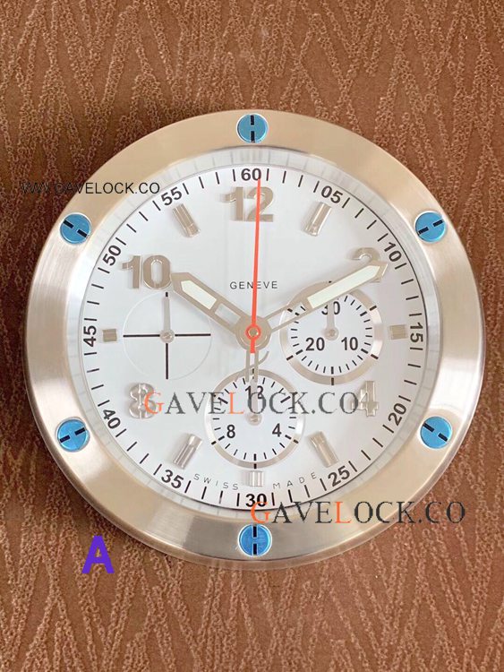 Best Replica Hublot Big Bang King Power Wall Clock Silver Case White Dial